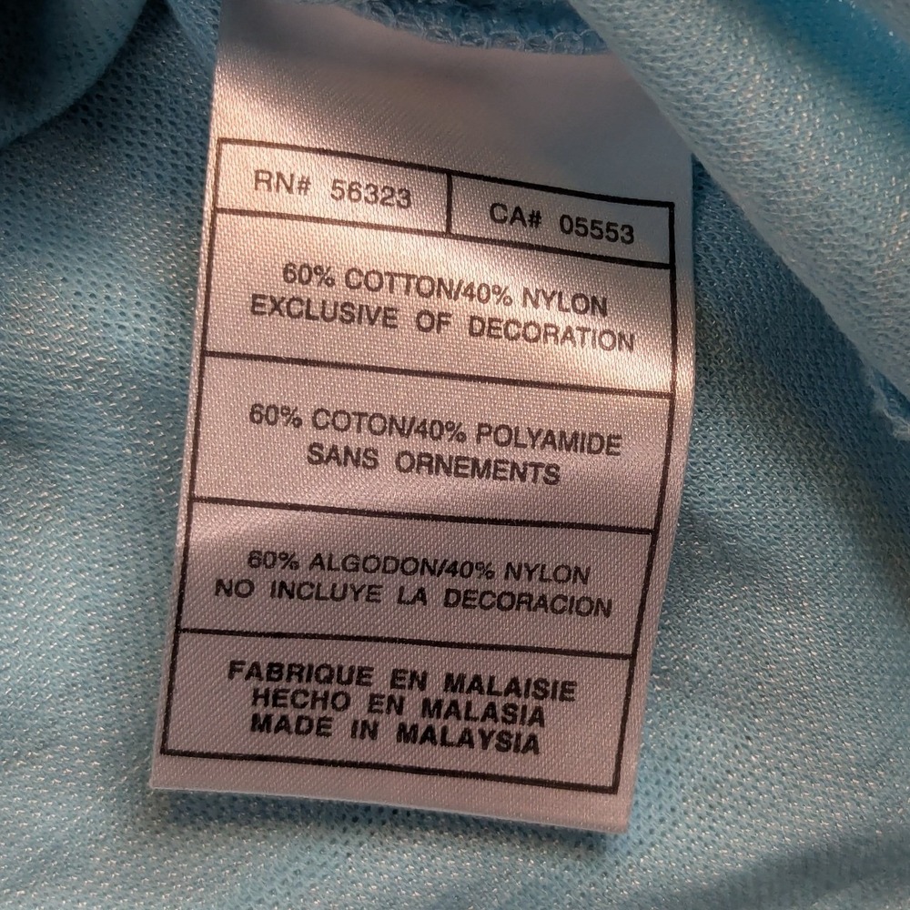 Nike Golf Womens L Blue White Wavy Swirl Psychedelic Short Sleeve Polo Shirt - Picture 9 of 14